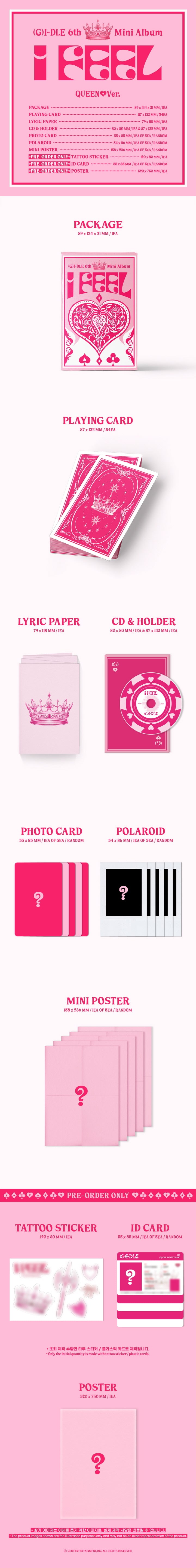 (G)I-DLE 6th Mini ALBUM, I feel (3 VERSIONS).