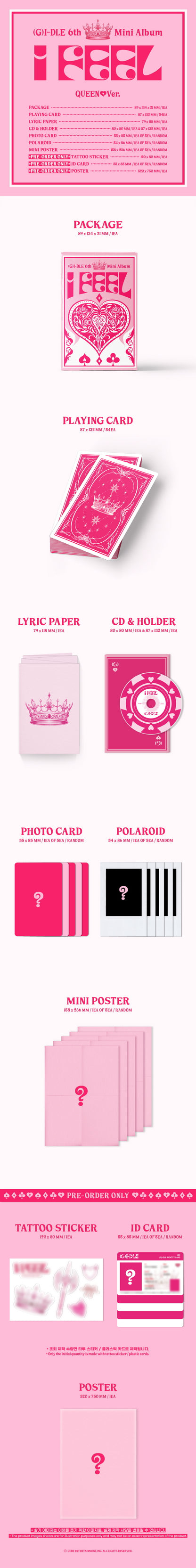 (G)I-DLE 6th Mini ALBUM, I feel (3 VERSIONS).