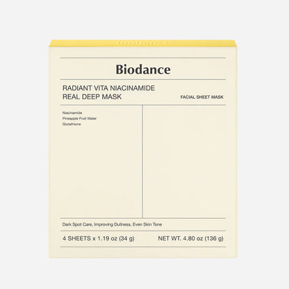 Biodance - Radiant Vita Niacinamide Real Deep Mask Set (4 ea)