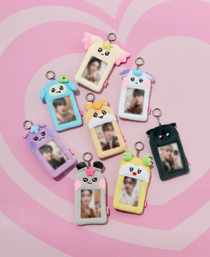 (PRE-ORDER 2025-11-07) ATEEZ - [MIGHTEEZ PHOTO HOLDER PLUSH KEYRING](8 Versions)(LINE FRIENDS SQUARE MERCH)