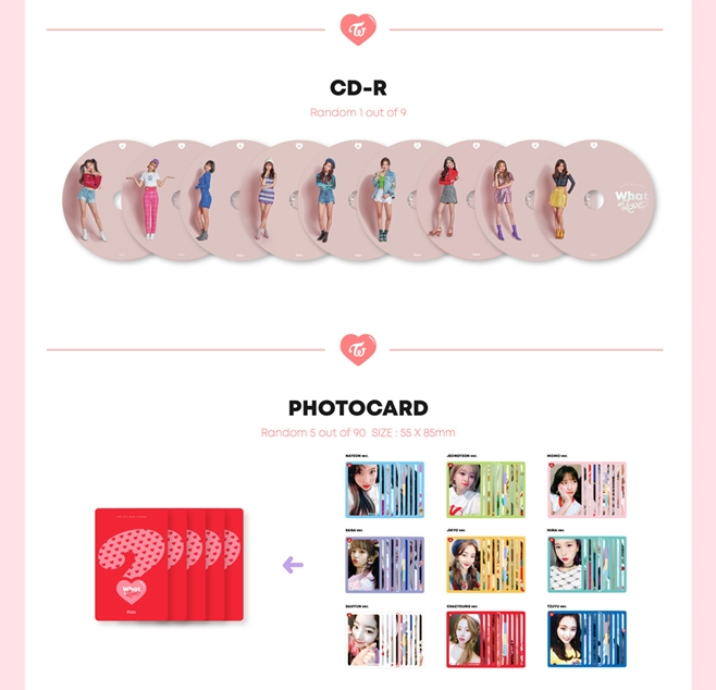 TWICE 5th Mini Album WHAT IS LOVE?, 2 VERSIONS.