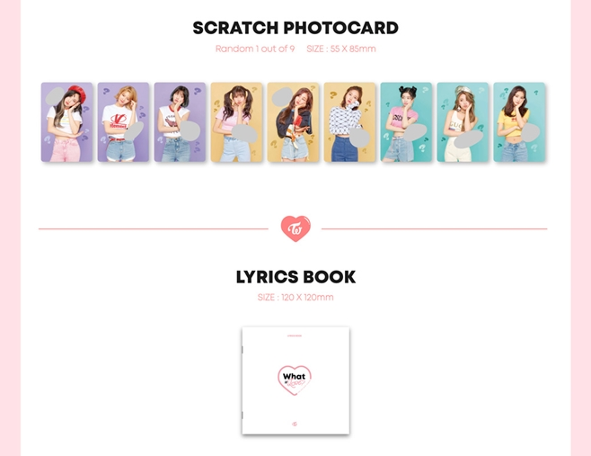 TWICE 5th Mini Album WHAT IS LOVE?, 2 VERSIONS.