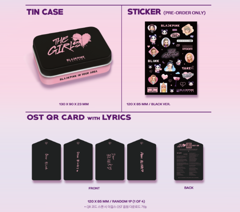 BLACKPINK 1ST OST THE GAME OST [THE GIRLS], Stellar ver. Limited Edition (2 VERSIONS).