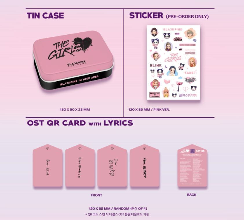 BLACKPINK 1ST OST THE GAME OST [THE GIRLS], Stellar ver. Limited Edition (2 VERSIONS).
