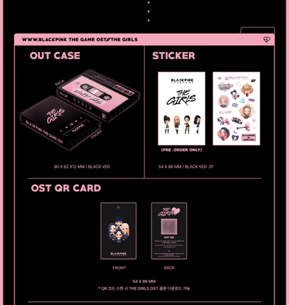 BLACKPINK 블랙핑크, 1ST OST ALBUM, THE GAME OST [THE GIRLS], REVE VER (2 VERSIONS).