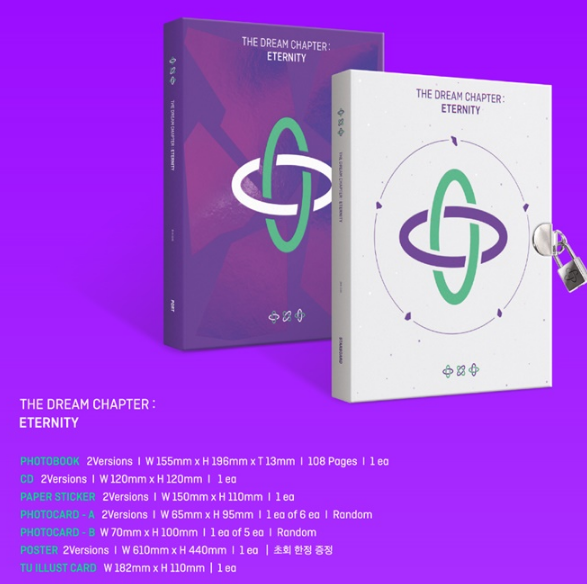 TOMORROW X TOGETHER TXT 2ND MINI ALBUM, THE DREAM CHAPTER - ETERNITY.