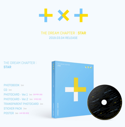 TOMORROW X TOGETHER TXT 1ST MINI ALBUM, THE DREAM CHAPTER - STAR