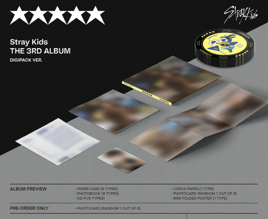 Stray Kids 3rd Album ★★★★★ 5-STAR Digipack Version (8 Versions)