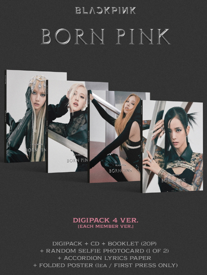 BLACKPINK - 2ND ALBUM, BORN PINK, DIGIPACK (4 Versions).