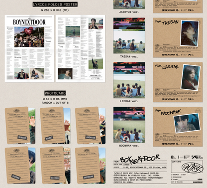 BoyNextDoor - 1st Mini Album WHY.., LETTER VERSION, RANDOM.