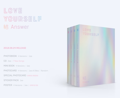 BTS LOVE YOURSELF 結 'ANSWER' (4 Versions).