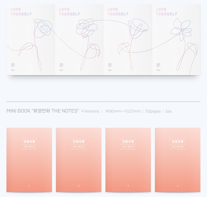 BTS 5th Mini Album LOVE YOURSELF 承 'HER' (4 Versions)