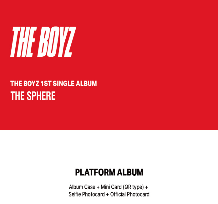 THE BOYZ 1st Single Album THE SPHERE Platform Version RANDOM