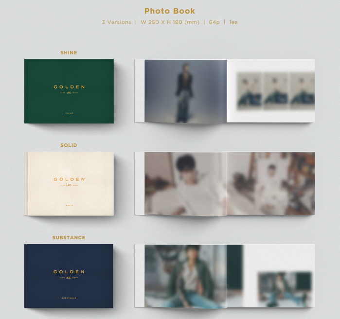 JUNG KOOK (BTS) - GOLDEN (3 VERSIONS).