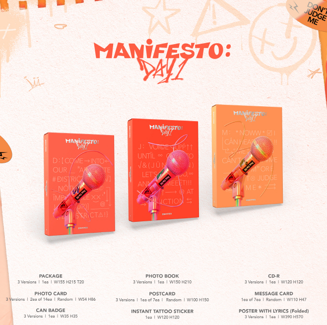 ENHYPEN, MANIFESTO : DAY 1 (3 Versions).