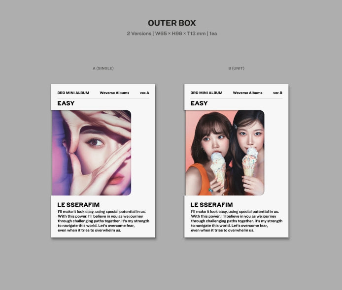 LE SSERAFIM - 3rd Mini Album EASY Weverse Albums Version (2