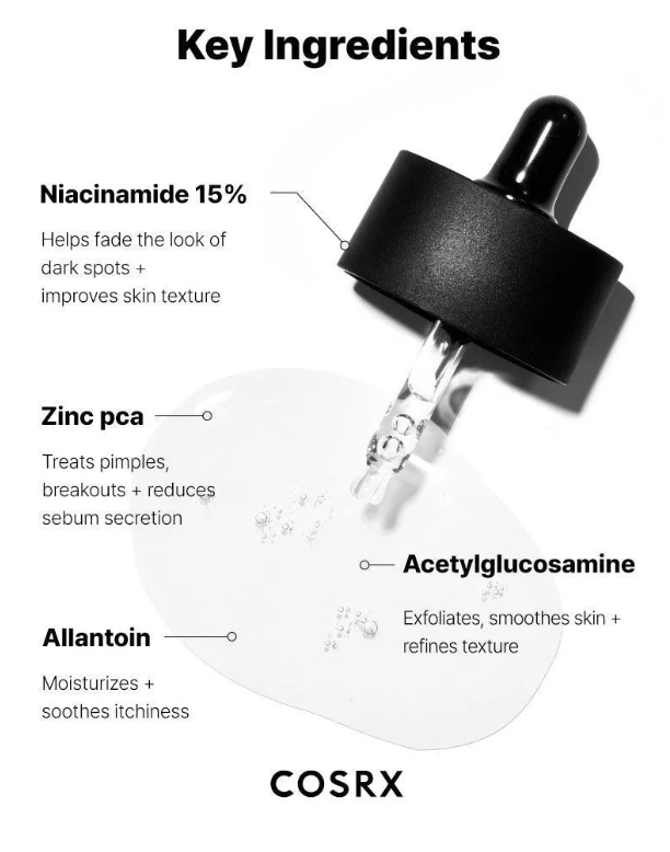 COSRX - The Niacinamide 15 Serum (20 mL).