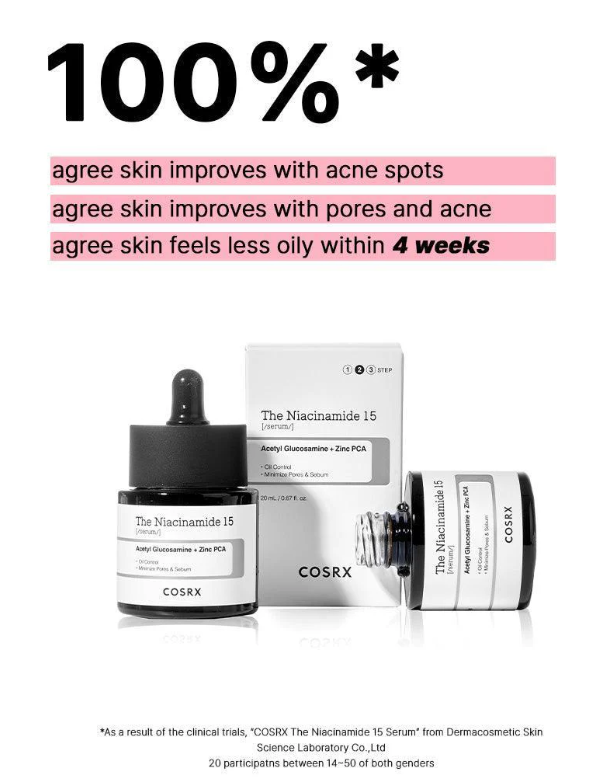 COSRX - The Niacinamide 15 Serum (20 mL).