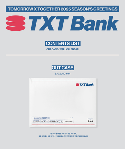 TOMORROW X TOGETHER (TXT) - 2025 Season's Greetings - Wall Calendar (with K-Towns Season's Greetings Event)[POB - The Star Chapter : Sanctuary album's POB - Unreleased Selfie 2ea Included (Limited Quantity)].