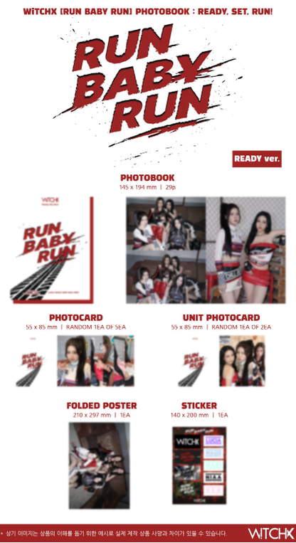 WiTCHX - [RUN BABY RUN : READY, SET, RUN] Photobook Version (3 Versions) Random 1ea