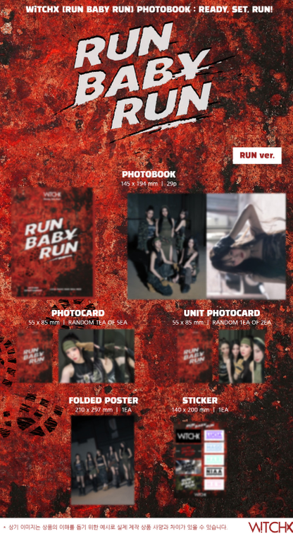 WiTCHX - [RUN BABY RUN : READY, SET, RUN] Photobook Version (3 Versions) Random 1ea