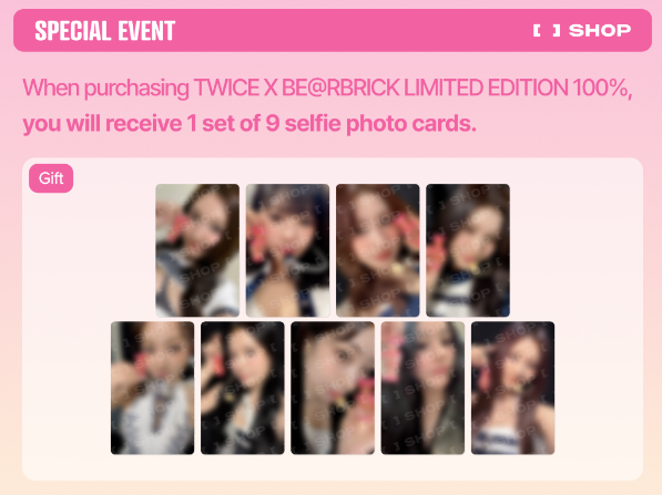 TWICE X BE@RBRICK LIMITED EDITION 100% (POB Option Available) – K