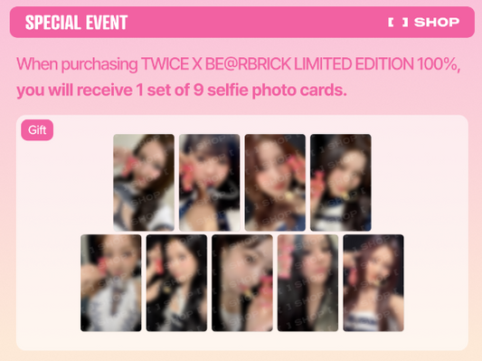 TWICE X BE@RBRICK LIMITED EDITION 100% (POB Option Available)