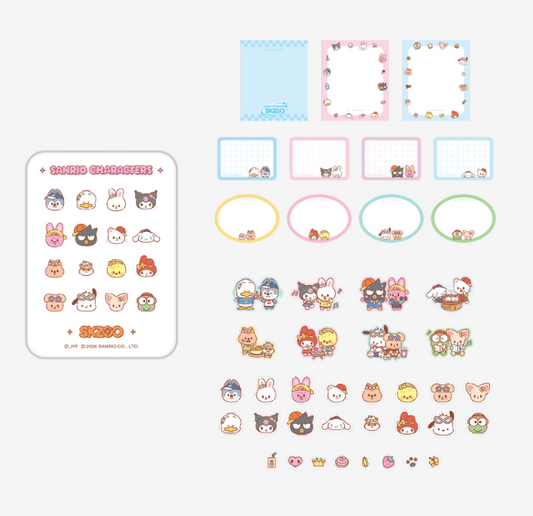 (PRE-ORDER 2026-10-30) Stray Kids - [SKZOO X SANRIO CHARACTERS] TIN CASE STICKY NOTE SET