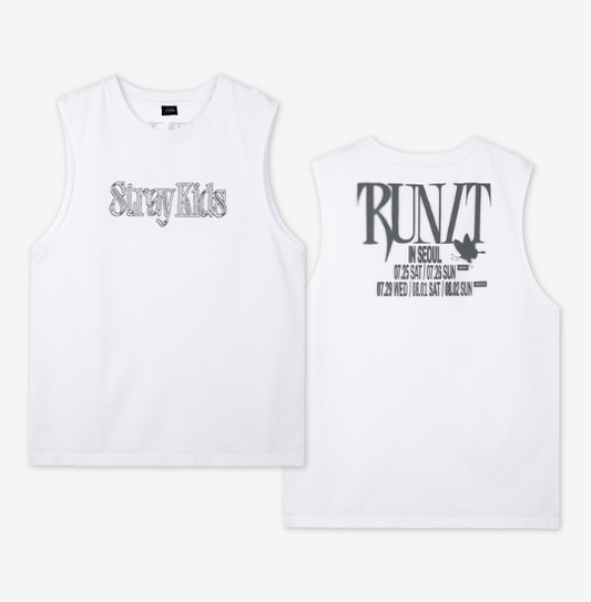 (PRE-ORDER 2026-11-16) Stray Kids - [Stray Kids World Tour <RUN IT SEOUL> Merch] SLEEVELESS TOP - RUN IT (POB Included Based on Order Amount)