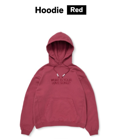 BTS - 5th Album [ARIRANG] Official Merch (Hoodie Red L Size)(POB Photocard Included).