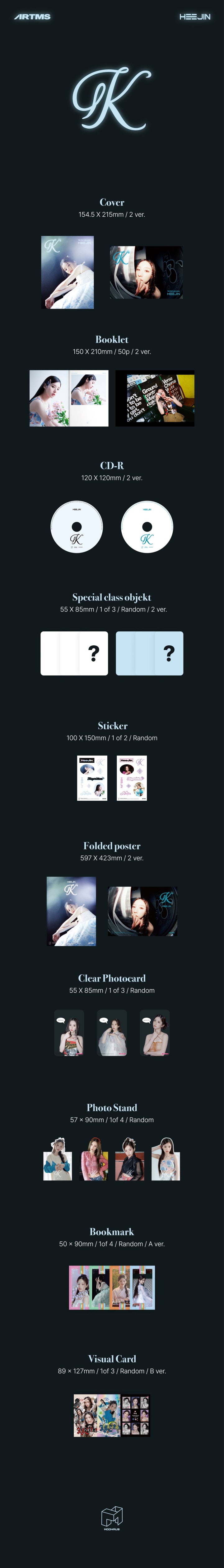 HEEJIN (ARTMS) 1st Mini Album K (2 VERSIONS).