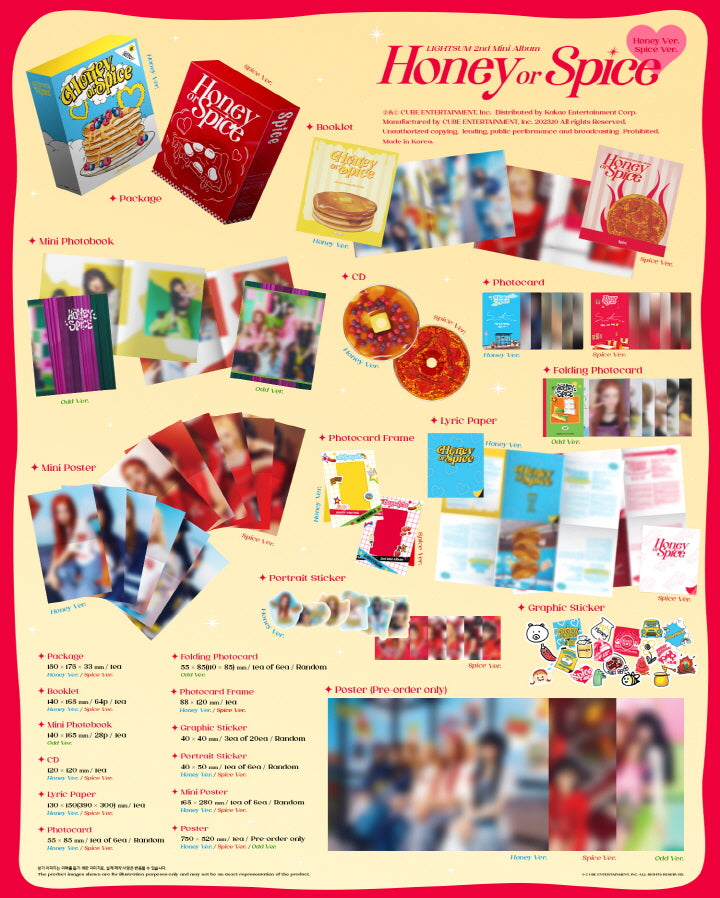 LIGHTSUM - 2ND MINI ALBUM, HONEY OR SPICE (2 Versions)