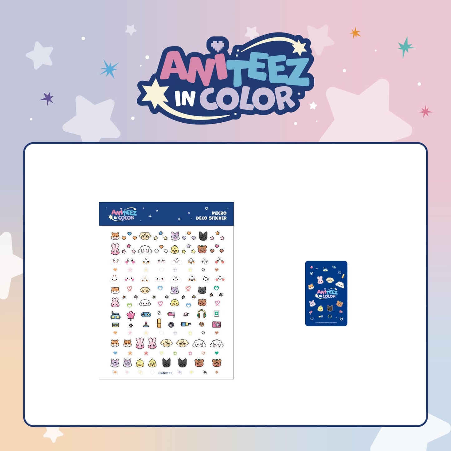 (PRE-ORDER 2026-08-31) ATEEZ x ANITEEZ - POP-UP STORE MD [ANITEEZ IN COLOR] MICRO DECO STICKER (POB Included Based on Order Amount)
