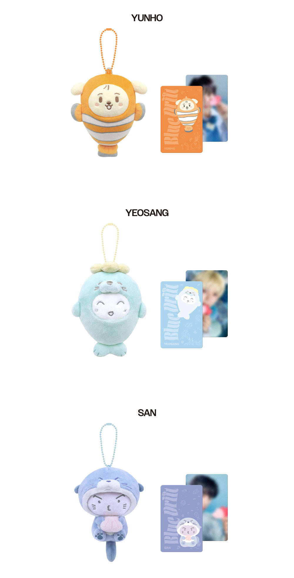 (PRE-ORDER 2026-12-15) ATEEZ - [ATEEZ 8th Anniversity Exhibition: Blue Drift] Plush Sea Collection (8 Versions)(🎁POB Included Based on Order Amount)