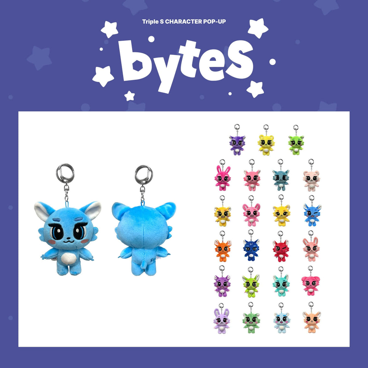 (PRE-ORDER 2026-11-15) tripleS - Official Character [byteS] PLUSH KEYRING (24 Versions)