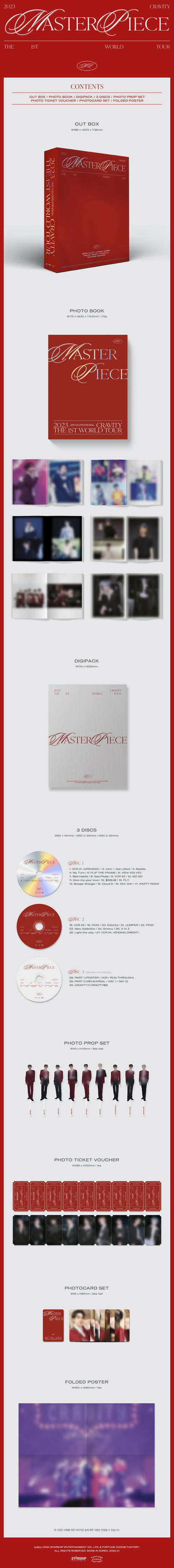 Cravity 2023 Cravity The 1st World Tour Masterpiece DVD