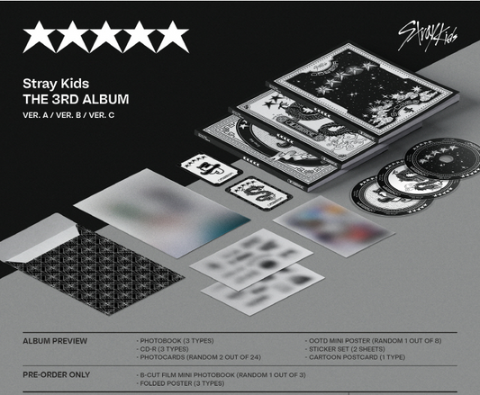Stray Kids 3rd Album ★★★★★ 5-STAR (3 versions).