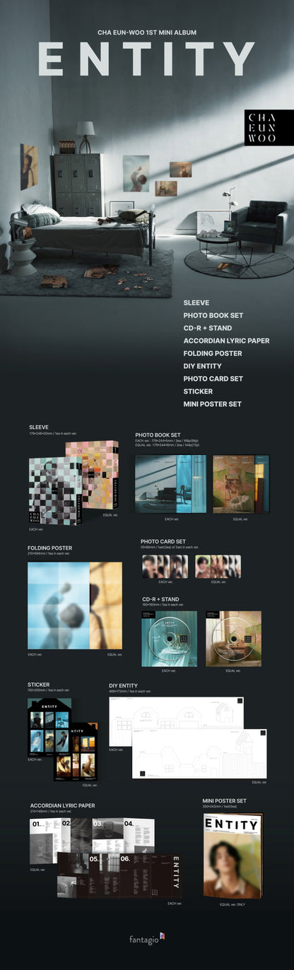 Cha Eun Woo 1st Mini Album Entity (2 Versions).