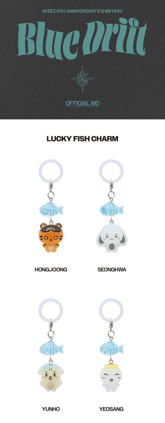 (PRE-ORDER 2026-12-15) ATEEZ - [ATEEZ 8th Anniversity Exhibition: Blue Drift] Lucky Fish Charm (8 Versions)(🎁POB Included Based on Order Amount)