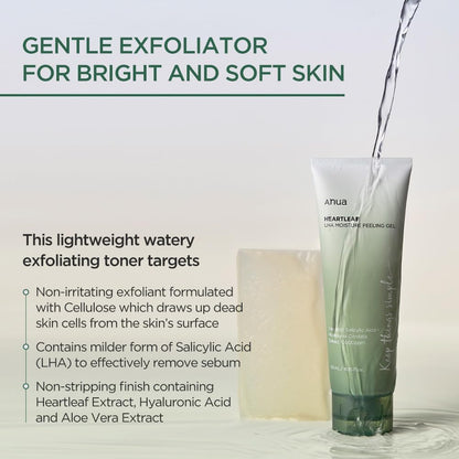 ANUA - Heartleaf LHA Moisture Peeling Gel (120 mL).