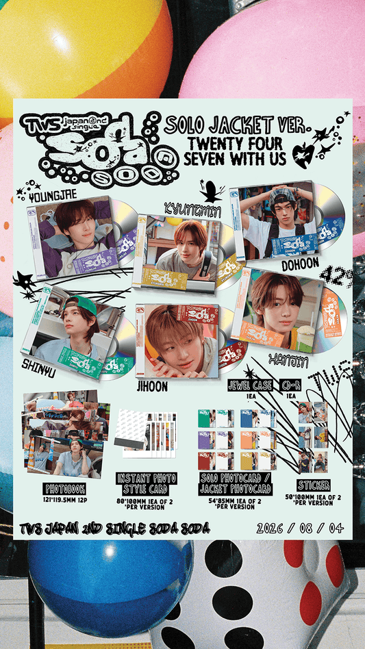 (PRE-ORDER 2026-08-11) TWS - Japan 2nd Single Album [SODA SODA] Solo Jacket Version (6 Versions) Random 1ea (Weverse Shop POB Included)
