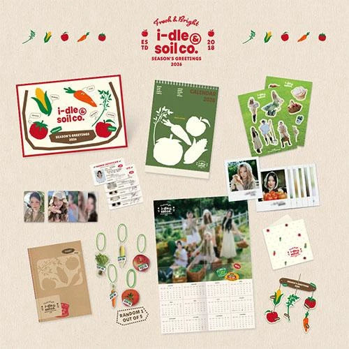 (PRE-ORDER 2026-01-15) i-dle - 2026 Season's Greetings [i-dle & Soil Co.](POB Photocard 1ea)(💝 K-Towns 2026 Season's Greetings Event!)