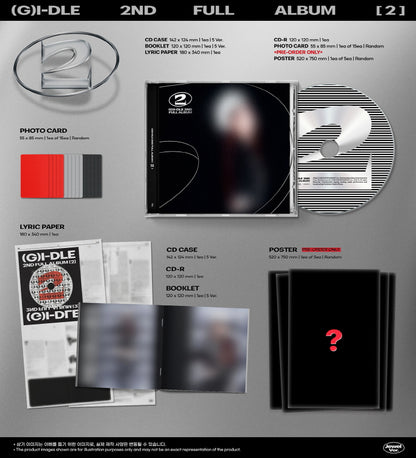 (G)I-DLE 2nd Full Album [2] Jewel Version (5 Versions).