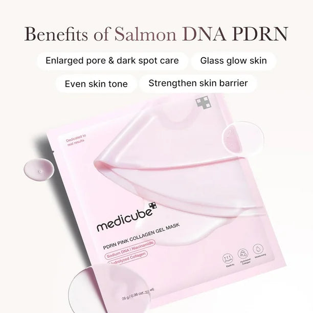 medicube - PDRN Pink Collagen Gel Mask (Set: 4 ea / Single: 1 ea)