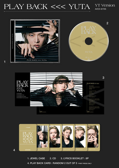 Yuta (NCT) - Japan Album [PLAY BACK] (3 Versions)