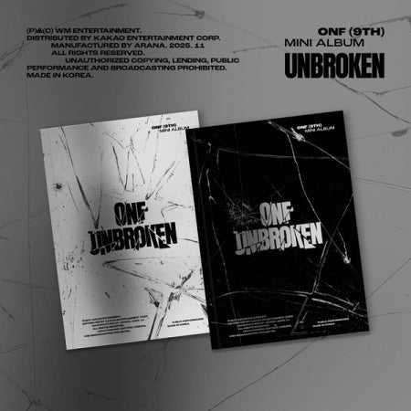 (PRE-ORDER 2025-11-11) ONF - 9th Mini Album [UNBROKEN] (2 Versions) Random 1ea