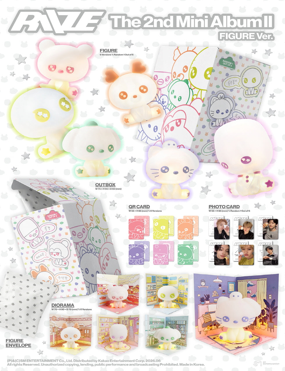 RIIZE - 2nd Mini Album [II] Figure Version (Smart Album)(6 Versions)