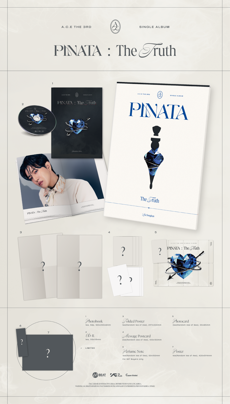 A.C.E - 3rd Single Album PINATA (5 Versions).