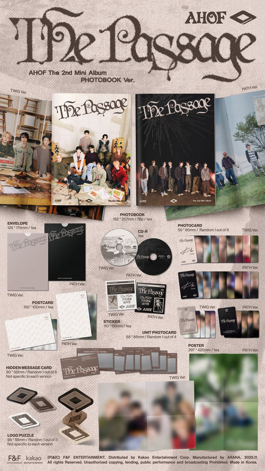 AHOF - 2nd Mini Album [The Passage] Photobook Version (2 Versions).