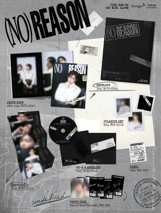 (PRE-ORDER 2026-05-21) YOON SAN-HA - 3rd Mini Album [NO REASON] (2 Versions) Set